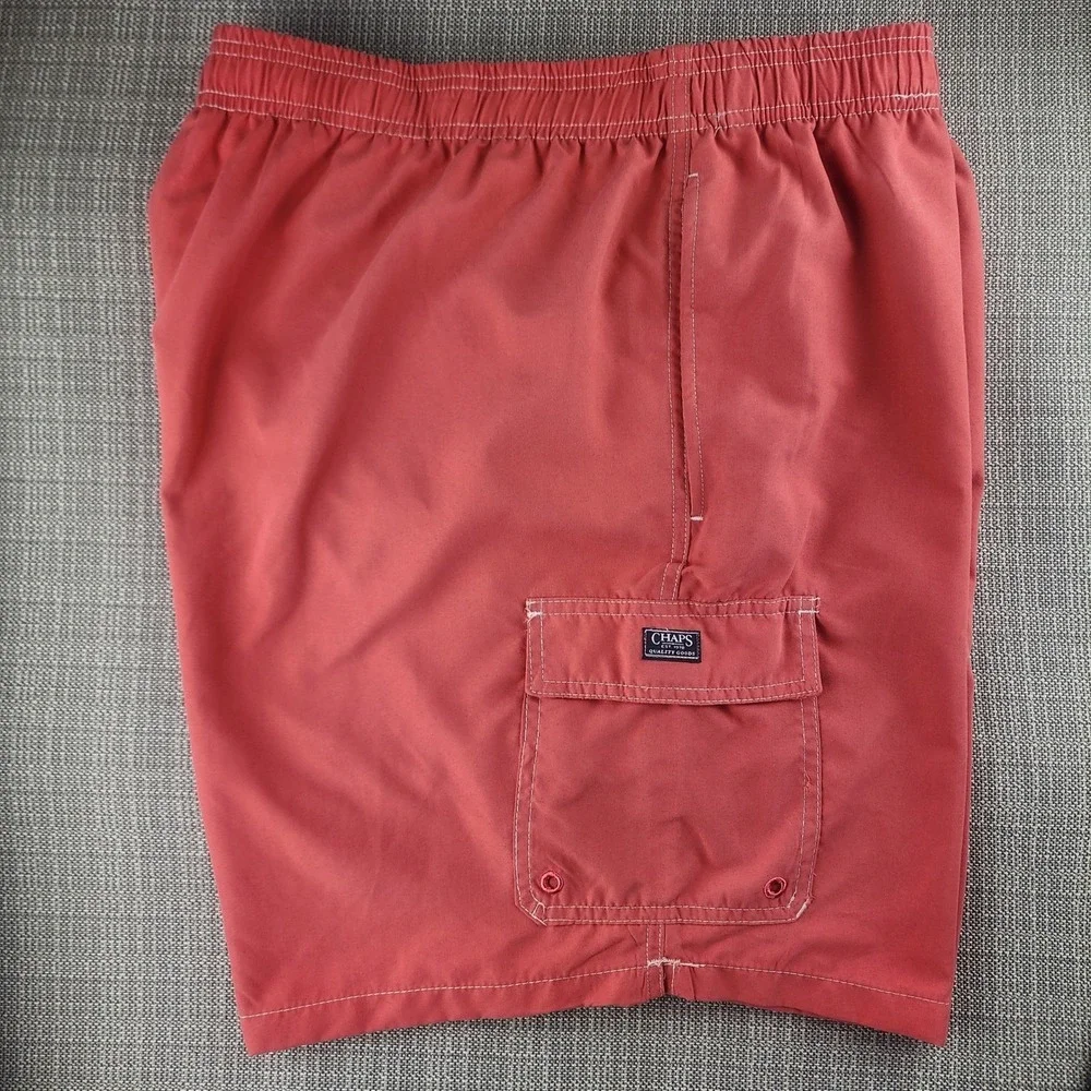 Chaps Mens XL Salmon Pink Board Shorts Swim Trunks